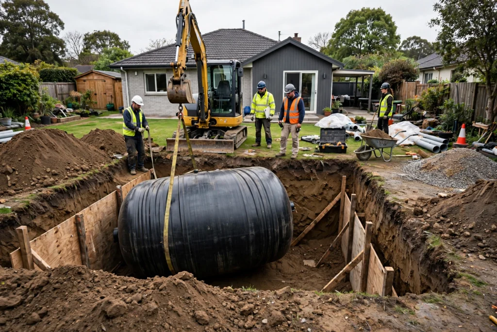 Underground Rainwater Storage Tanks for Residential Properties With Limited Surface Storage Space